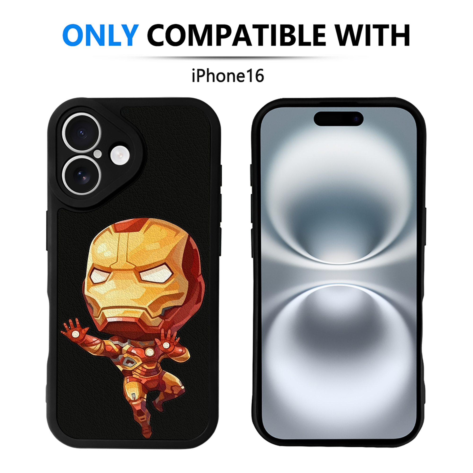 （画像用） アベンジャーズ The Avengers 【iPhone 16シリーズ対応】シリコンスマホケース（レザー調） 材質：シリコン
